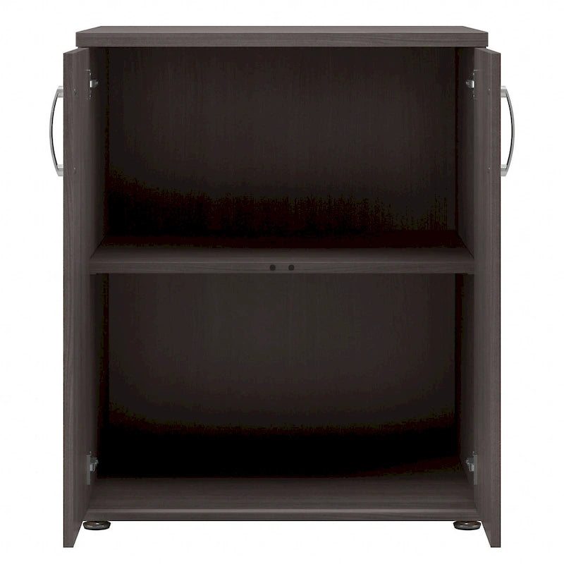 Floor Storage Cabinet with Doors and Adjustable Shelves - 28W x 25D x 34H