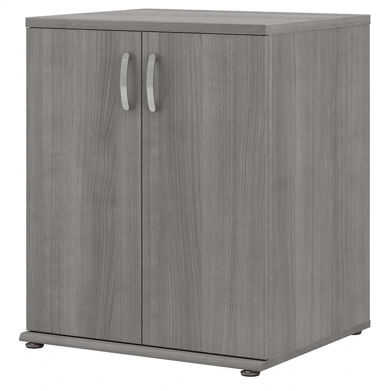 Floor Storage Cabinet with Doors and Adjustable Shelves - 28W x 25D x 34H
