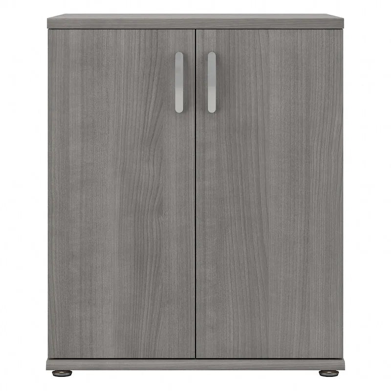 Floor Storage Cabinet with Doors and Adjustable Shelves - 28W x 25D x 34H