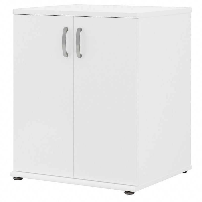 Floor Storage Cabinet with Doors and Adjustable Shelves - 28W x 25D x 34H