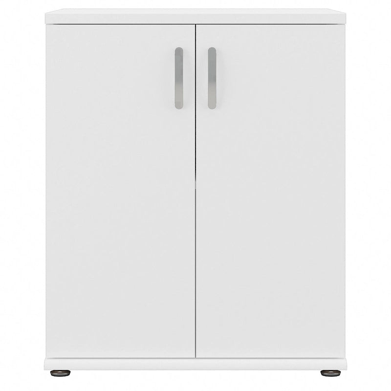 Floor Storage Cabinet with Doors and Adjustable Shelves - 28W x 25D x 34H