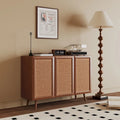 Medienkonsole für den Eingangsbereich mit Stauraum, TV-Ständer im Landhausstil, Akzent-Buffet-Sideboard mit Türen und Regalböden