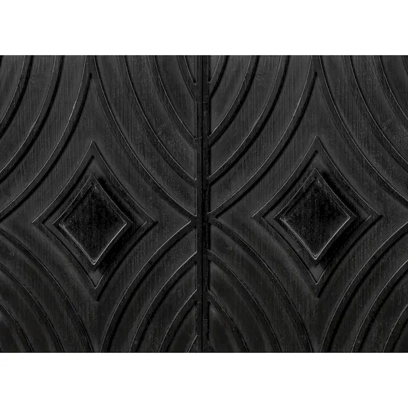 Sideboard-Buffetschrank im Mid-Century-Stil mit Massivholzbeinen, 60 Küchen-Aufbewahrungsschrank mit 4 Türen und 2 Regalböden