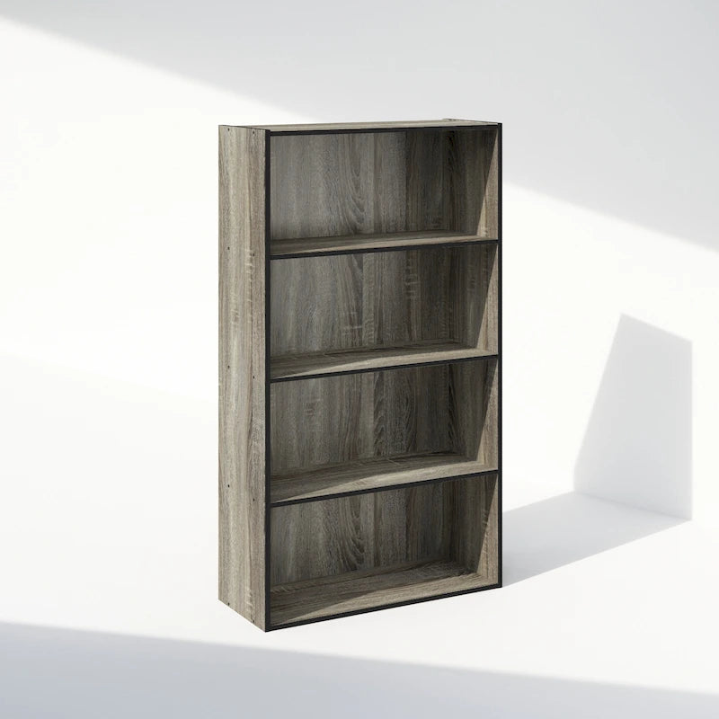 Offenes Bücherregal mit 4 Ebenen - modernes, kompaktes Design für kleine Räume