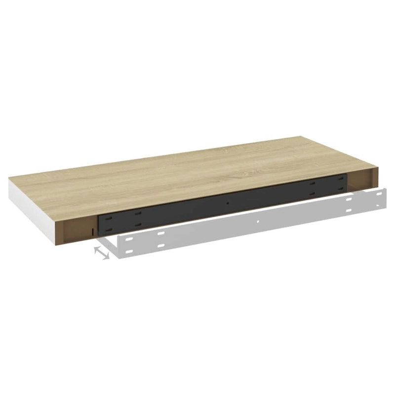 Schwebende Wandregale, 2 Stück, 23.6x9.3x1.5 MDF - 23.6 x 9.3 x 1.5 (L x W x H)