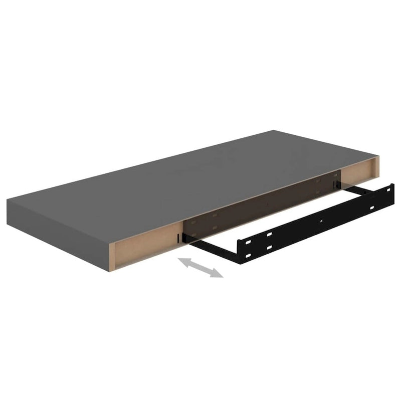 Étagères murales flottantes, 2 pièces, 23.6x9.3x1.5 en MDF - 23.6 x 9.3 x 1.5 (L x W x H)