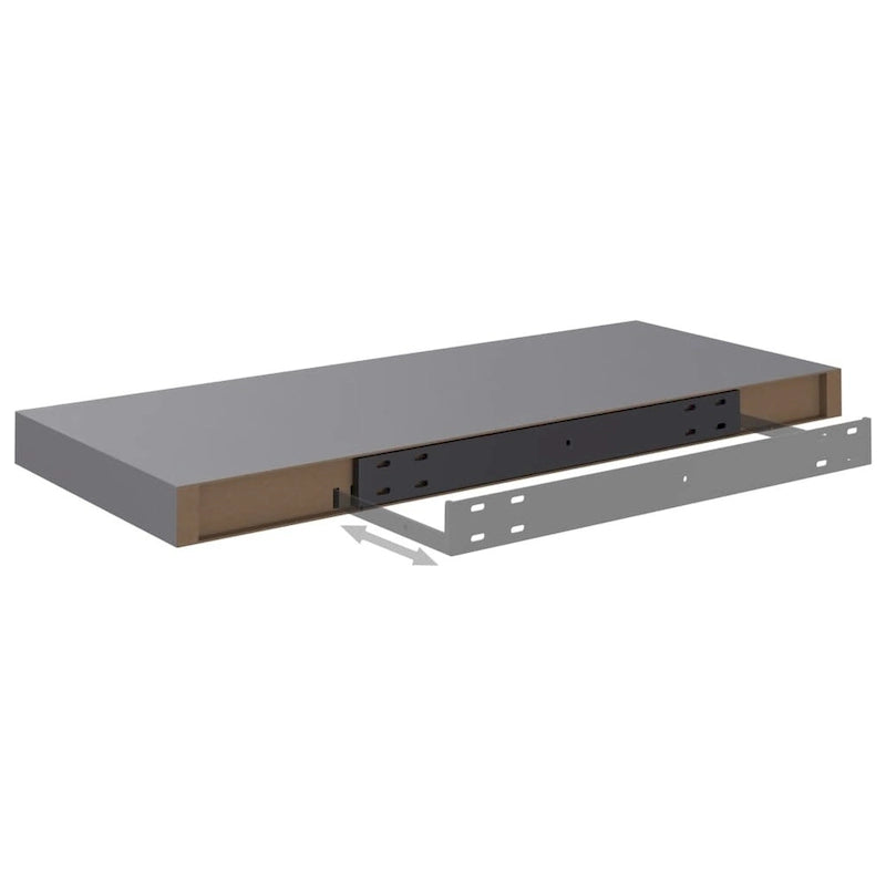 Étagères murales flottantes, 2 pièces, 23.6x9.3x1.5 en MDF - 23.6 x 9.3 x 1.5 (L x W x H)