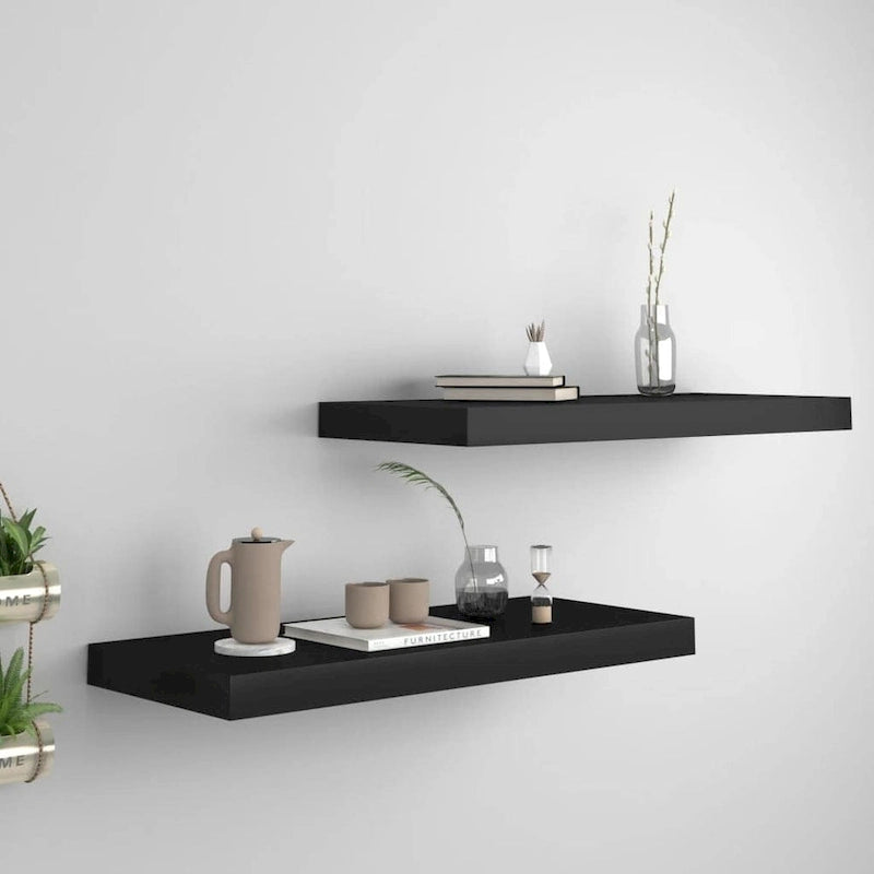 Étagères murales flottantes, 2 pièces, 23.6x9.3x1.5 en MDF - 23.6 x 9.3 x 1.5 (L x W x H)