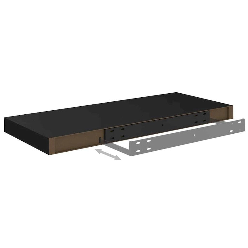 Étagères murales flottantes, 2 pièces, 23.6x9.3x1.5 en MDF - 23.6 x 9.3 x 1.5 (L x W x H)