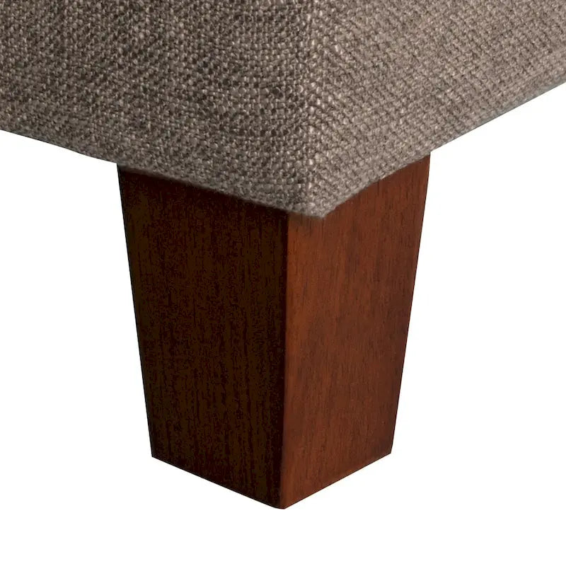 Braune, getuftete Aufbewahrungsbank mit Klappdeckel und Beinen in dunkler Walnussoptik - 40W x 18D x 18H