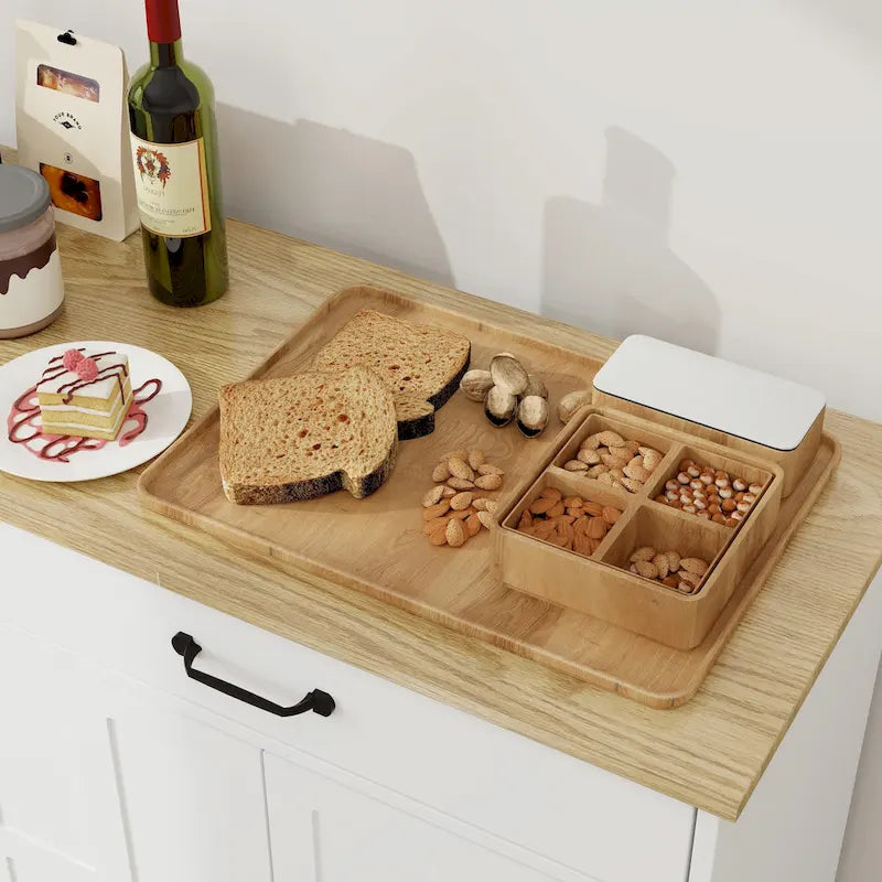Grand buffet de style maison de campagne avec rangement, 55.91