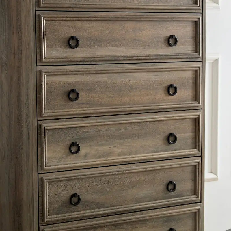 Modern 6 Drawer Cabinet Dresser Tall Chest of Drawers Closet
