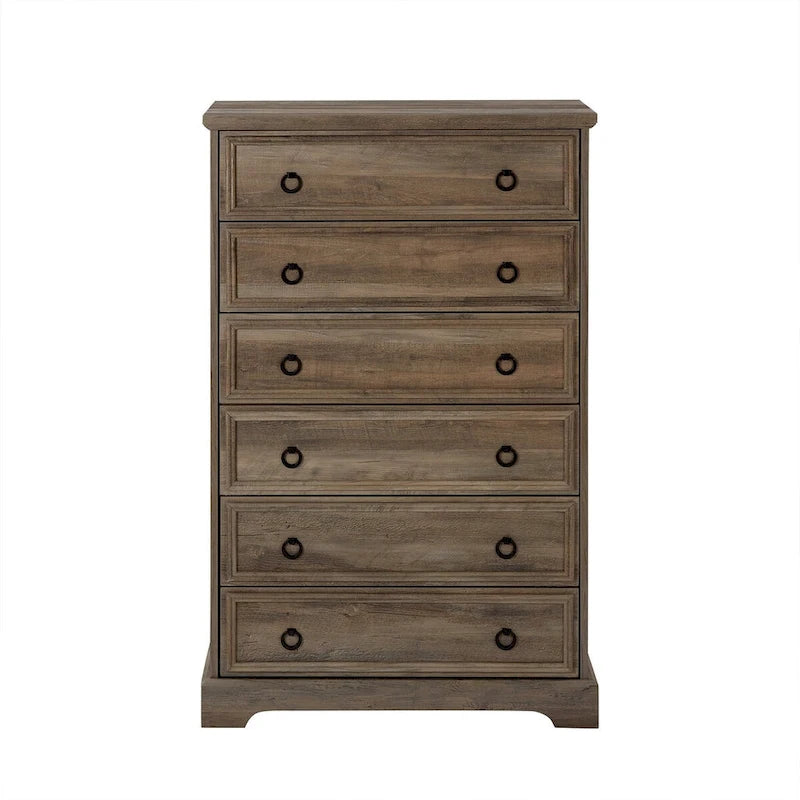 Modern 6 Drawer Cabinet Dresser Tall Chest of Drawers Closet