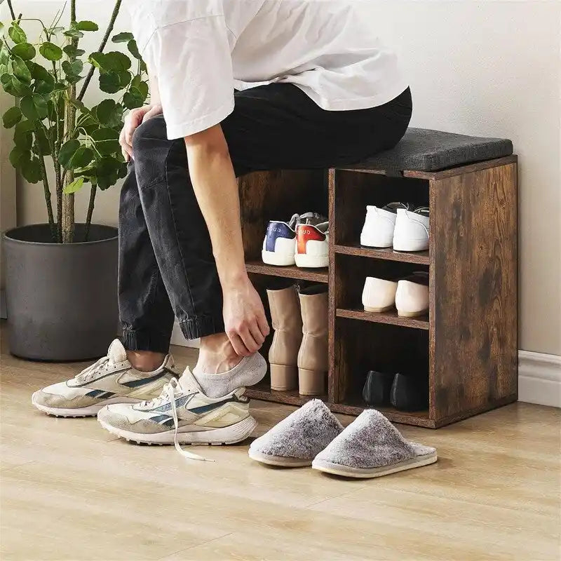Schuhbank für den Eingangsbereich mit Stauraum - 11.9T x 20B x 20.8H