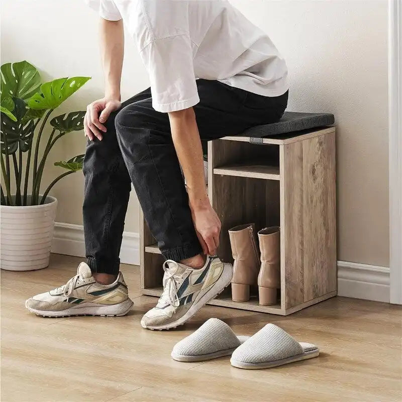 Schuhbank für den Eingangsbereich mit Stauraum - 11.9T x 20B x 20.8H