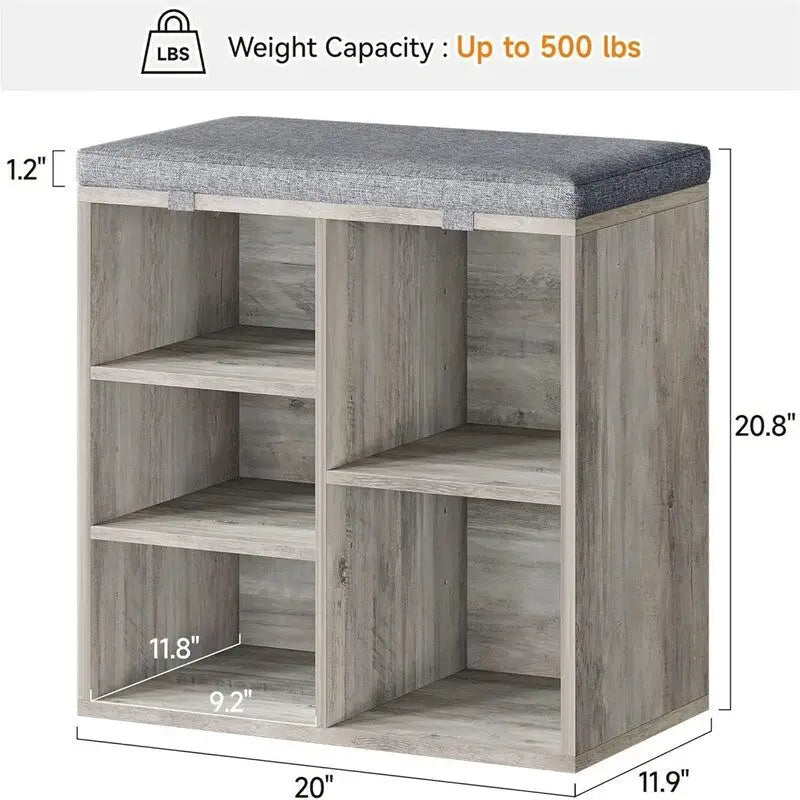 Schuhbank für den Eingangsbereich mit Stauraum - 11.9T x 20B x 20.8H