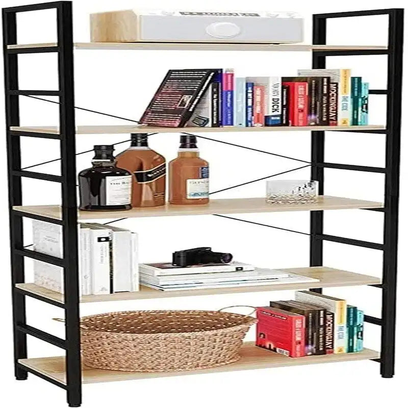 Bücherregal mit 5 Ebenen und verstellbaren Regalböden