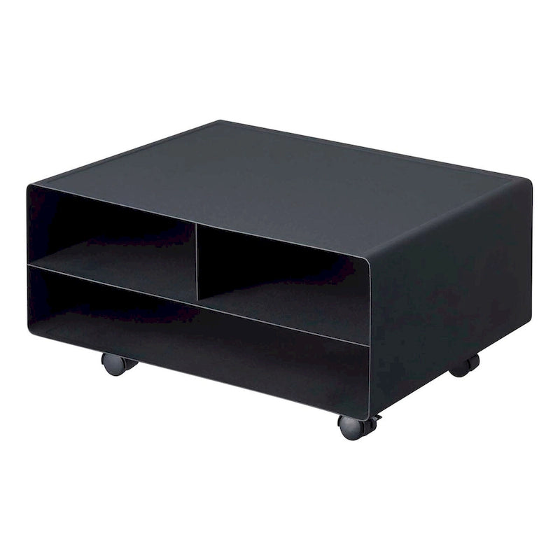 Soporte de acero con ruedas para impresora y almacenamiento - 14.57L x 18.9W x 7.48H, soporta 59.4 lbs
