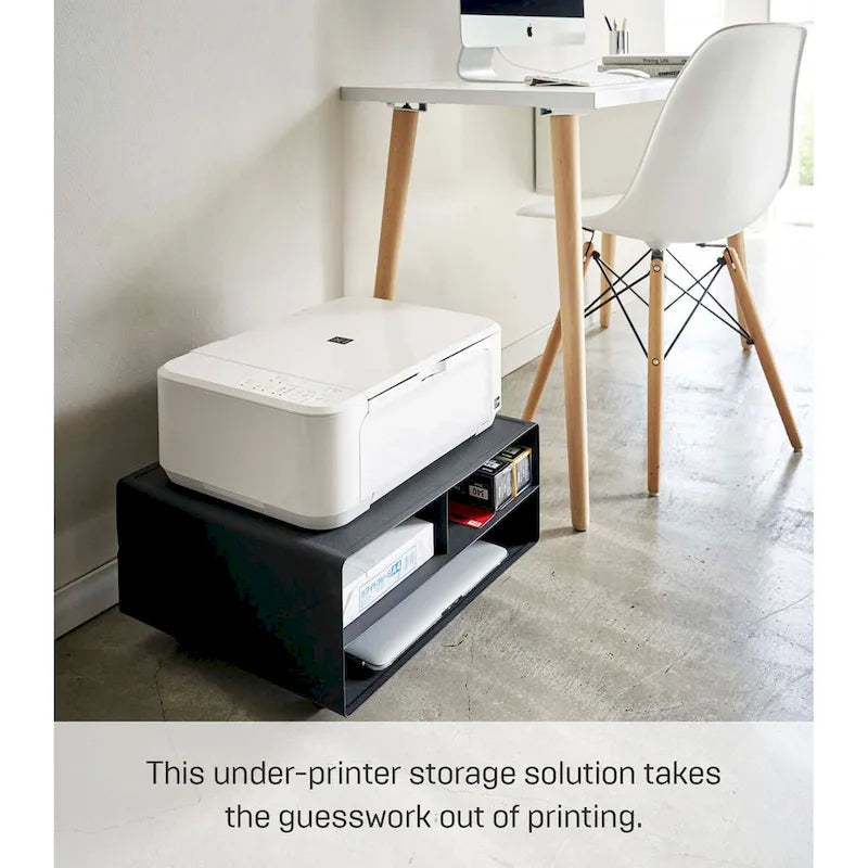 Soporte de acero con ruedas para impresora y almacenamiento - 14.57L x 18.9W x 7.48H, soporta 59.4 lbs