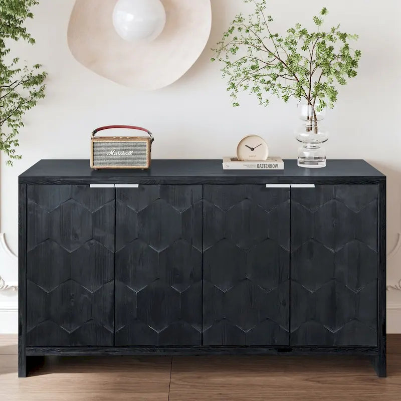 Akzentschrank im Landhausstil, Holzschrank, Sideboard, Buffet