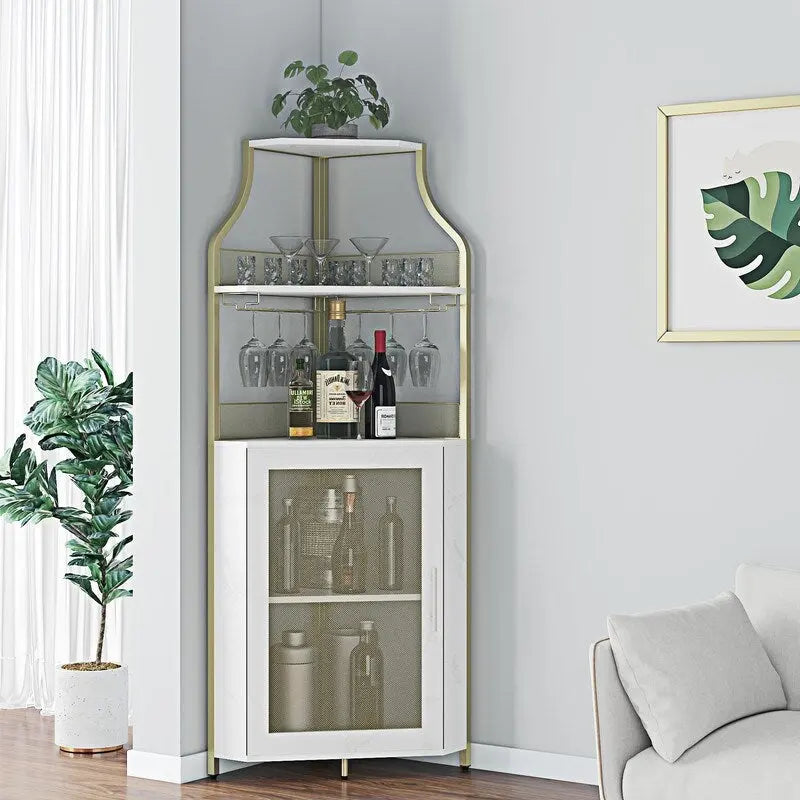Corner wine rack