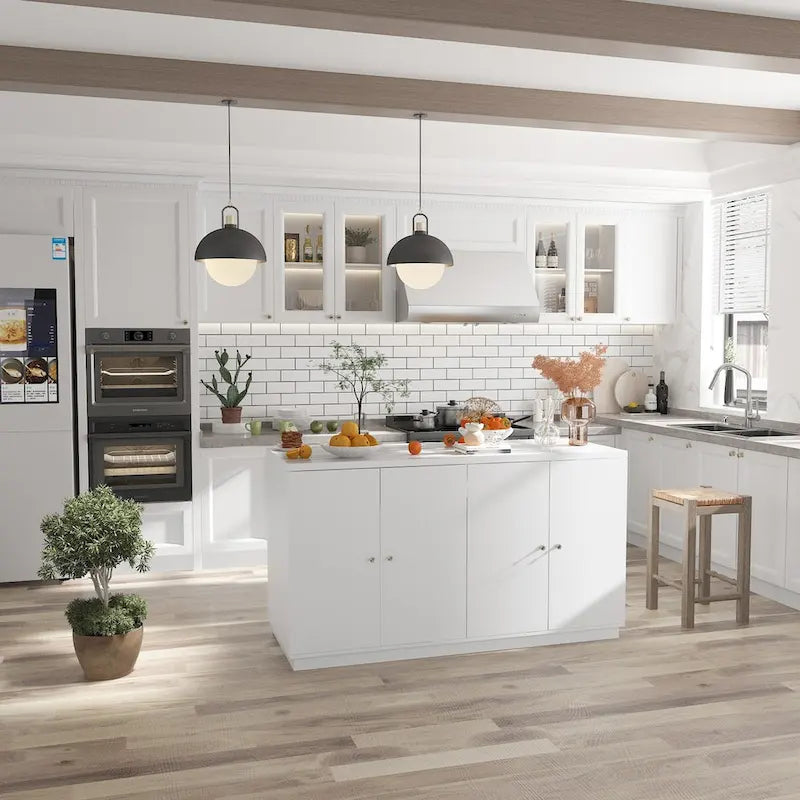 Weißes Sideboard mit großzügigen Ordnungseinteilungen für das moderne Zuhause - 63