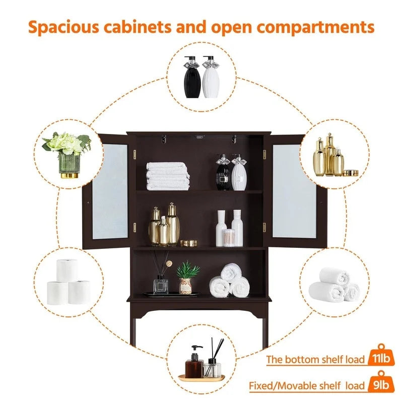 Mobile contenitore sopra il WC - 9D x 25W x 66H