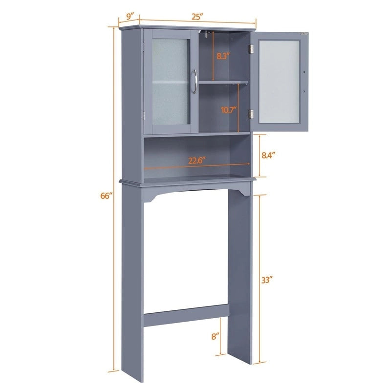 Mobile contenitore sopra il WC - 9D x 25W x 66H