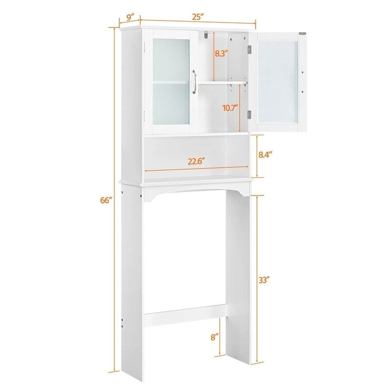 Mobile contenitore sopra il WC - 9D x 25W x 66H