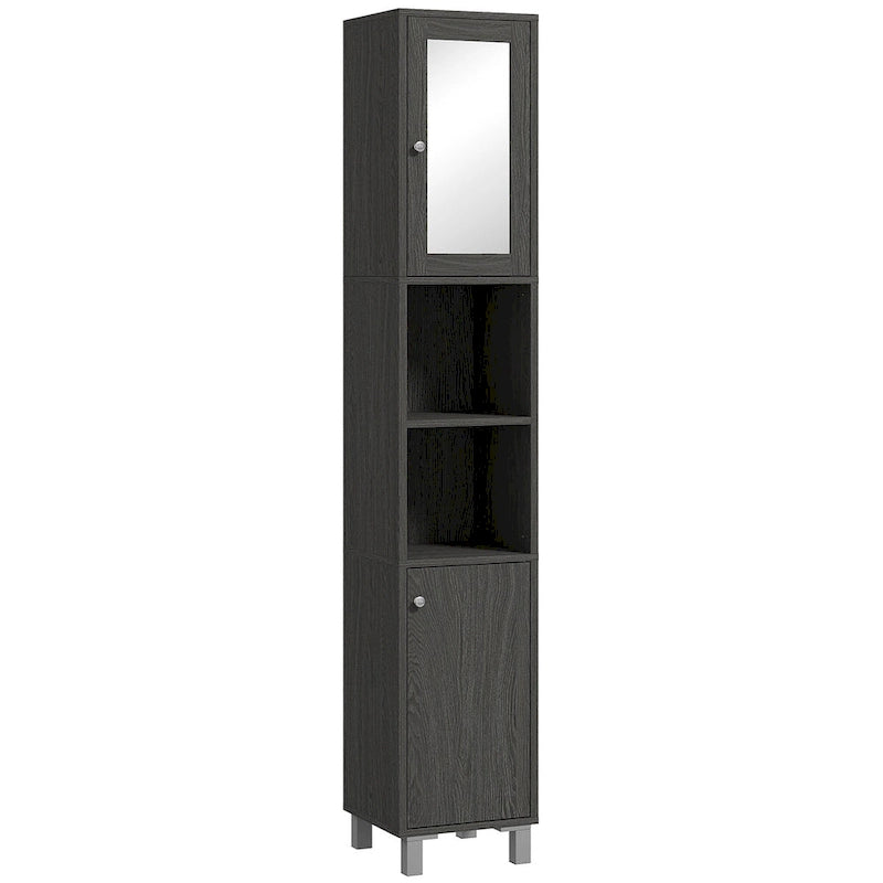 Colonna alta da bagno con anta a specchio e ripiani regolabili - 11.75W x 11D x 70.75H