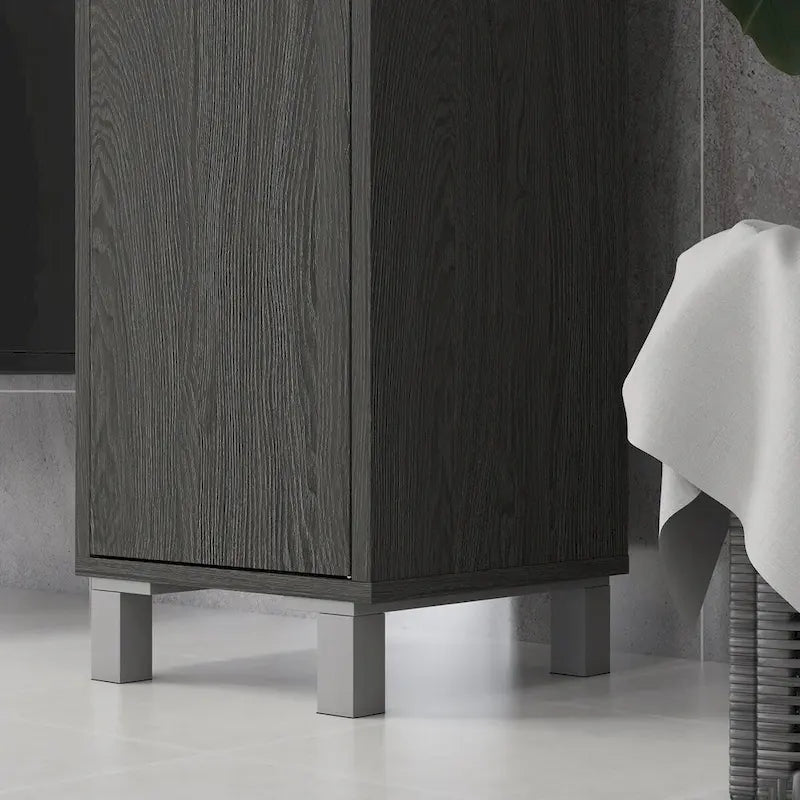 Colonna alta da bagno con anta a specchio e ripiani regolabili - 11.75W x 11D x 70.75H