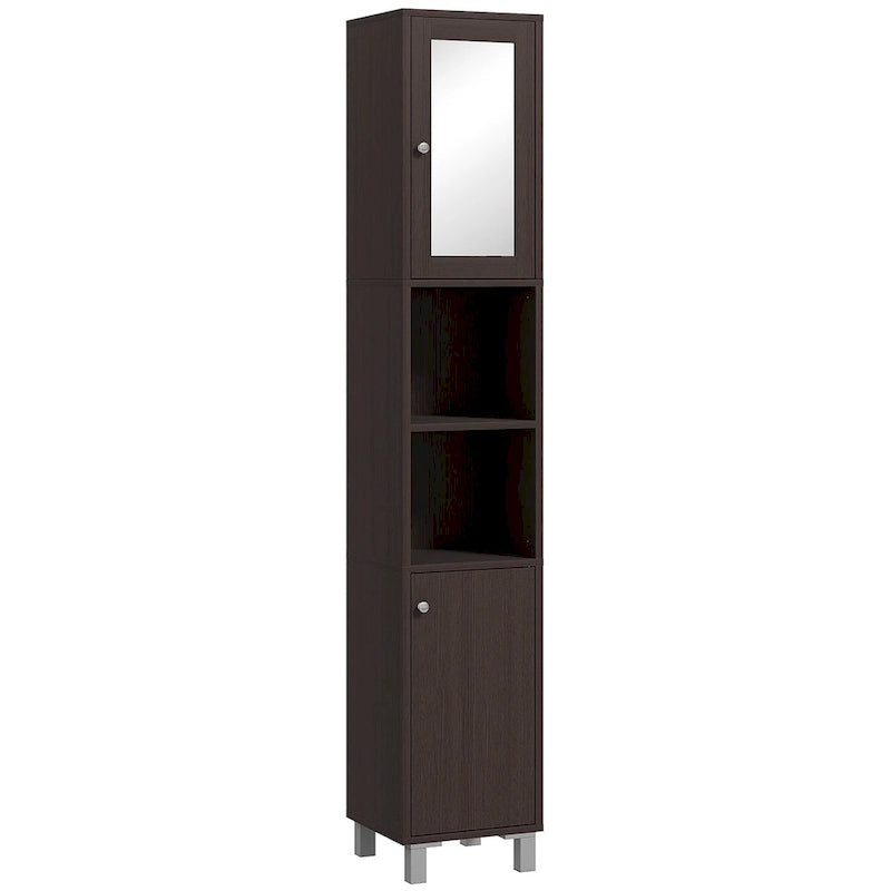 Colonna alta da bagno con anta a specchio e ripiani regolabili - 11.75W x 11D x 70.75H