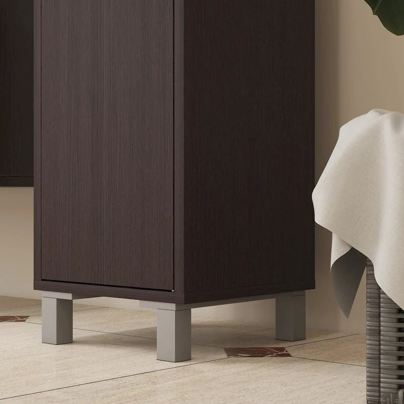 Colonna alta da bagno con anta a specchio e ripiani regolabili - 11.75W x 11D x 70.75H