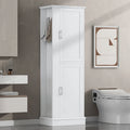 Armario alto de almacenamiento para baño con gancho y estante ajustable