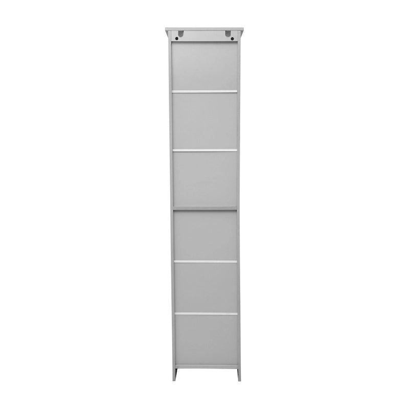 Torre de ropa de cama moderna independiente, con estantes y puerta de cierre magnético