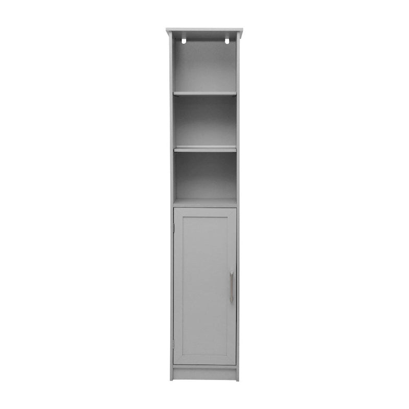 Torre de ropa de cama moderna independiente, con estantes y puerta de cierre magnético