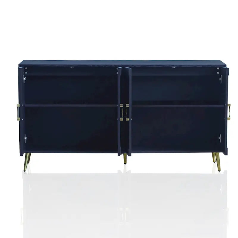 Moderner lackierter Holzschrank mit 4 Türen, Sideboard, Buffet- und Servierschrank, Aufbewahrungsschrank für das Wohnzimmer